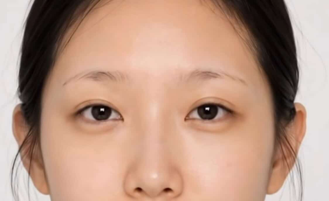 How to photograph your brows for a cover-up quote: front on, natural daylight, no makeup, hair pulled back